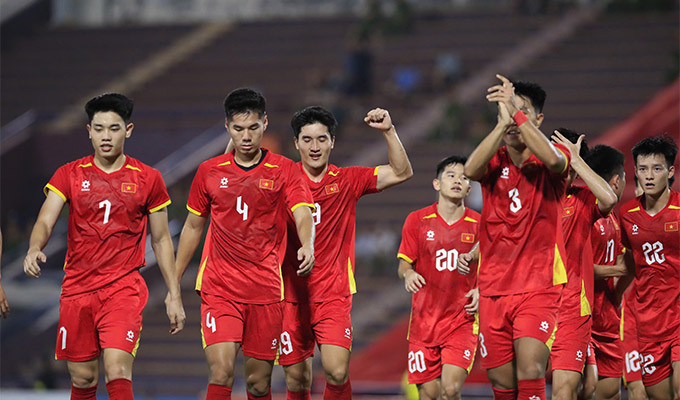 Đội hình U23 Việt Nam tập luyện