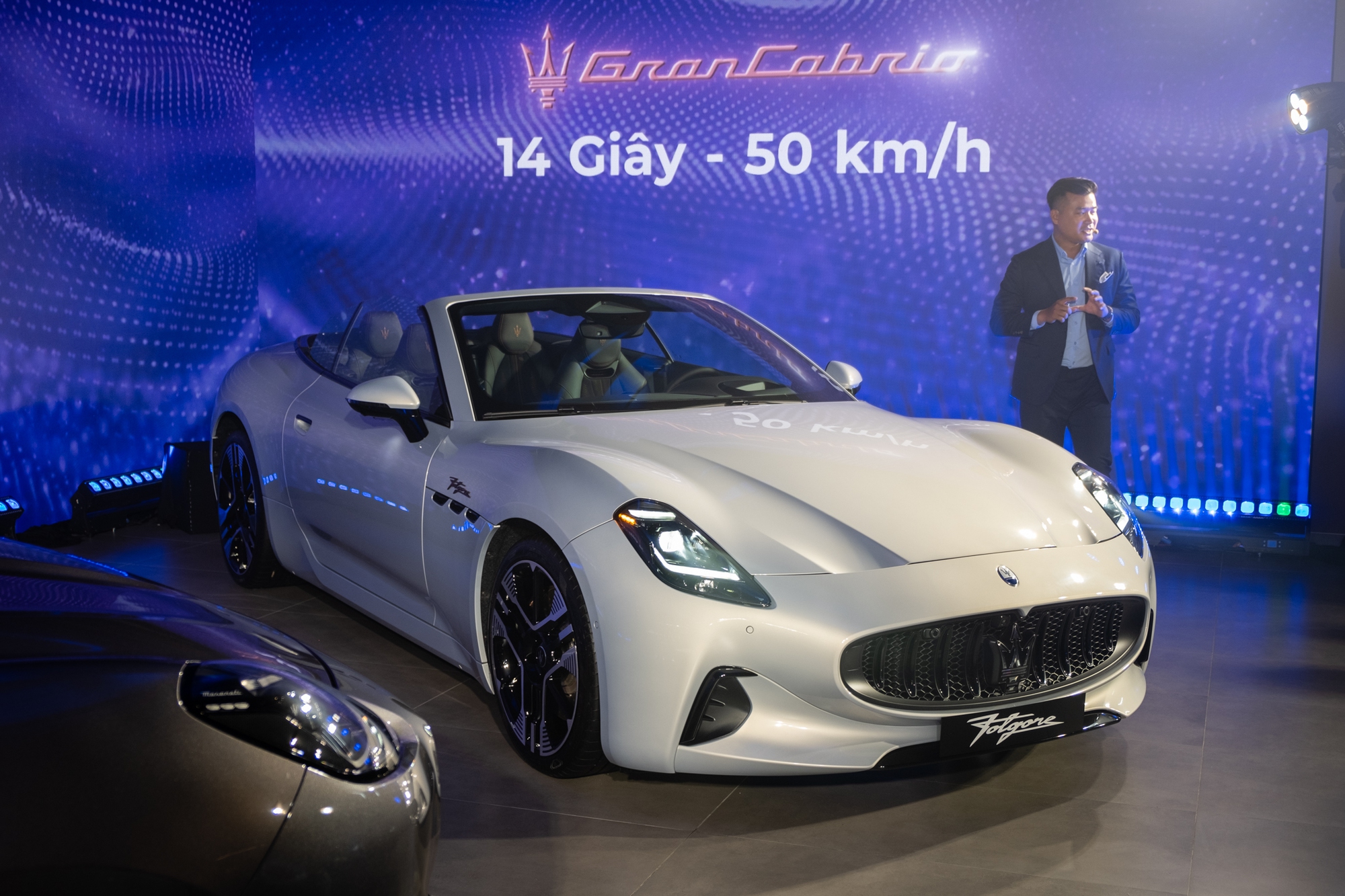GranCabrio Folgore tại sự kiện ra mắt Maserati GranCabrio Folgore mui trần