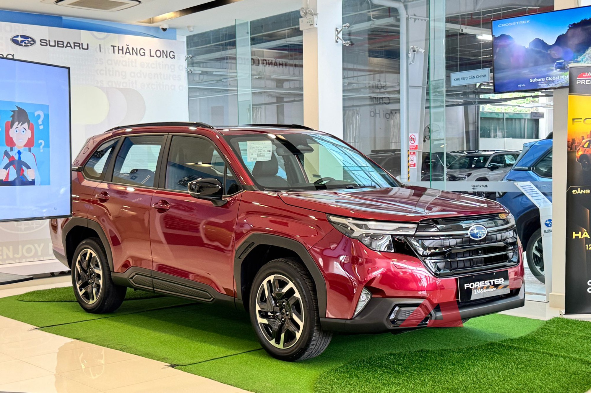 Cầm lái Subaru Forester vừa ra mắt: Động cơ mạnh hơn, tăng tốc tốt hơn nhưng ‘nước hậu’ còn yếu- Ảnh 1. Nội thất Subaru Forester 2025 với màn hình trung tâm lớn