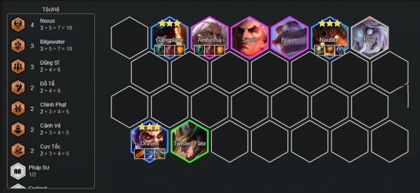 Đội hình Draven Hải Tặc DTCL mùa 16