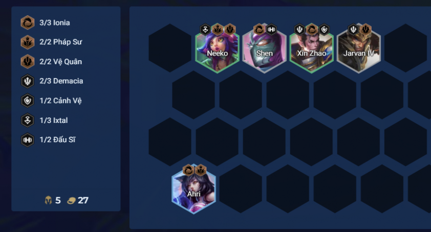 Giai đoạn đầu game đội hình Ahri Reroll Cách chơi đầu game đội hình Ahri reroll