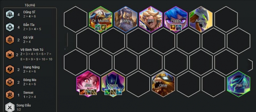 Đội hình Jinx Dũng Sĩ TFT